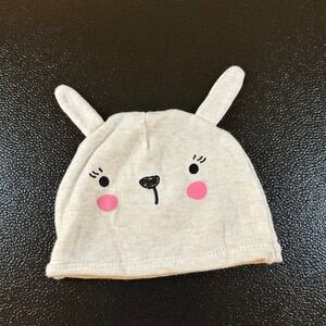 Dymples Bunny Hat Baby Beanie Ears Newborn Infant Cute Cotton Gray size 0-3M‎